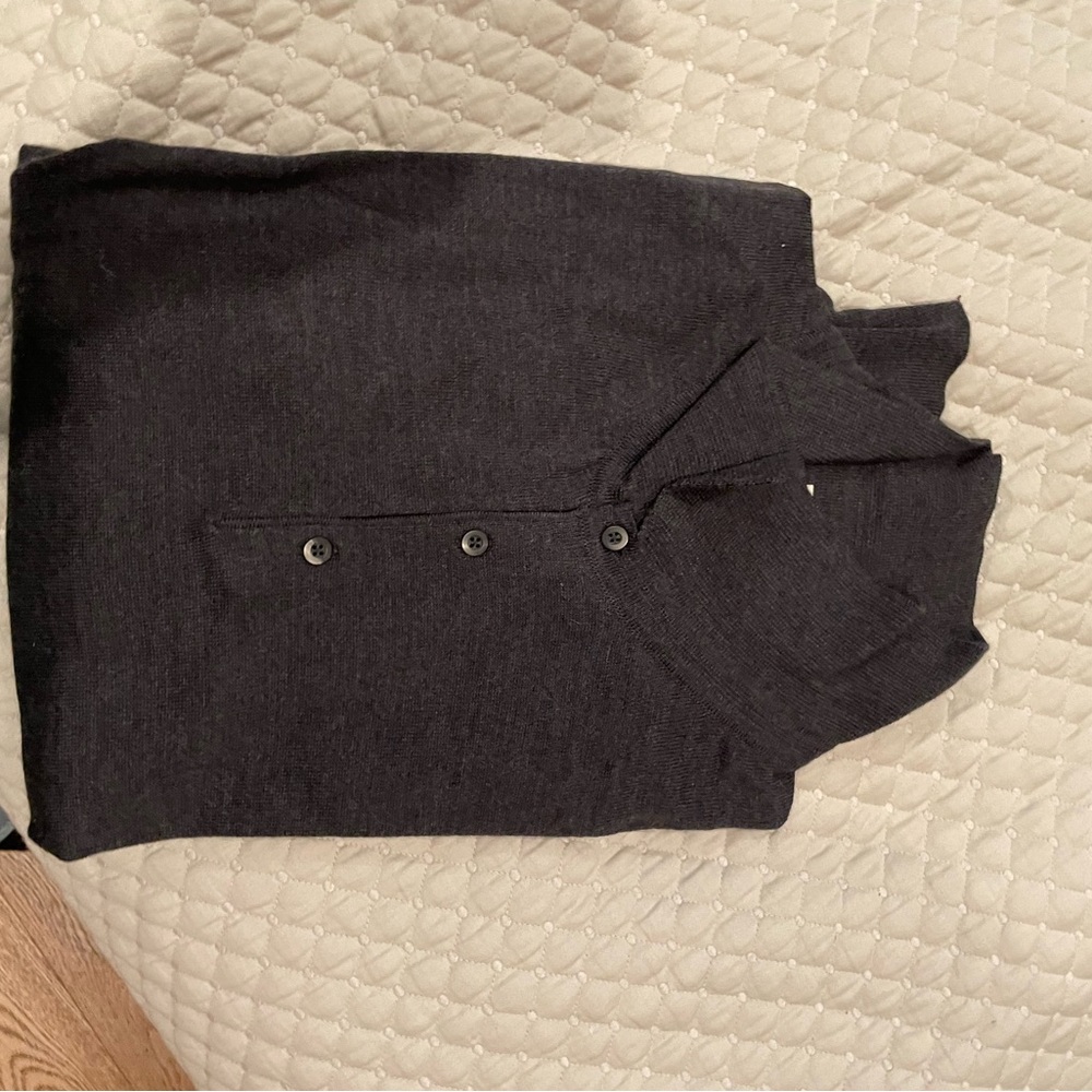 John W. Nordstrom Black Merino Wool Sweater